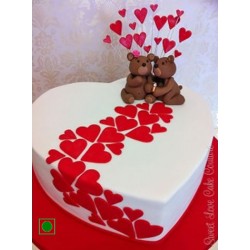 Lovey-dovey chubby teddy Cake